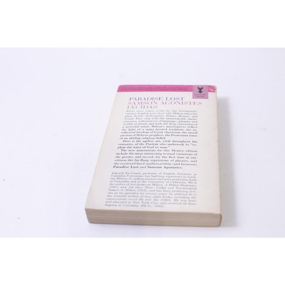 Paradise Lost and Other Poems, John Milton, A Mentor Classic, ~ 250303-WH 43 - Picture 2 of 3